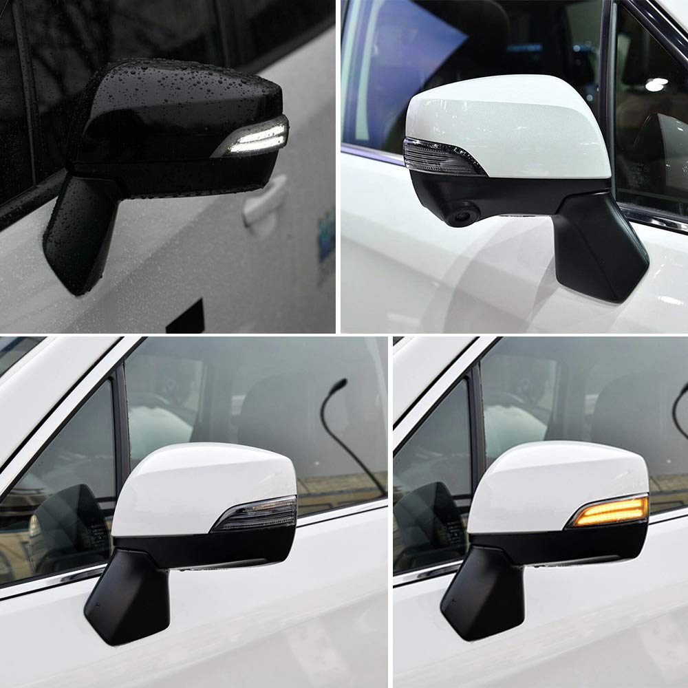 Subaru Impreza WRX LED Dynamic Blinker Side Mirror Light Kit - Clear Lens Amber Turn Signal & White DRL/Parking Lights - Compatible with Crosstrek, Forester, Legacy, Outback, WRX STI - Enhances Visibility & Safety for Night Driving and Urban Commuting