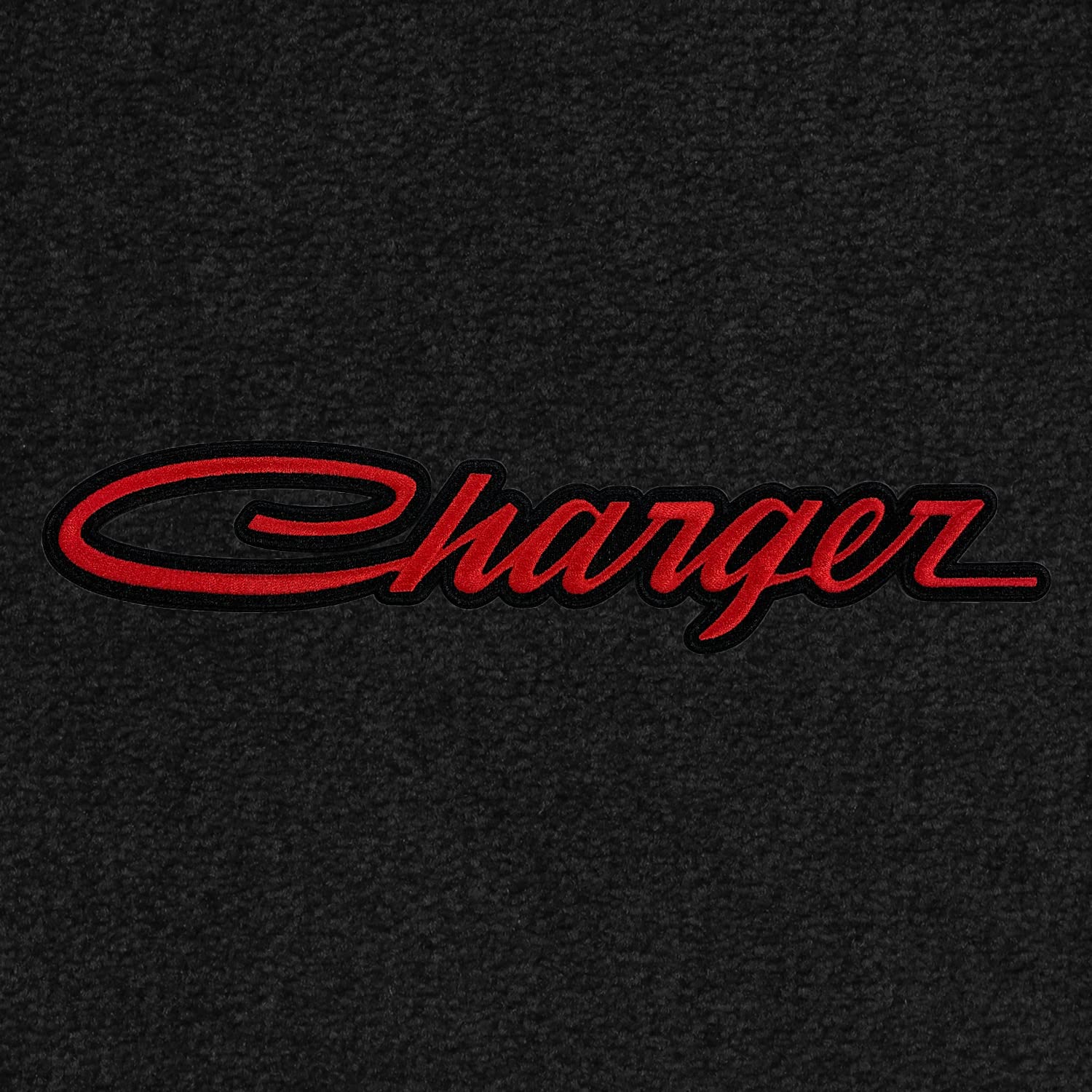 Premium Custom-Fit Carpeted Floor Mats for 2006-2010 Dodge Charger (RWD) - 4-Piece Set with Charger Script in Charcoal - Luxury Car Floor Liners for Enhanced Comfort & Protection - Perfect for Daily Commutes, Road Trips & Car Shows