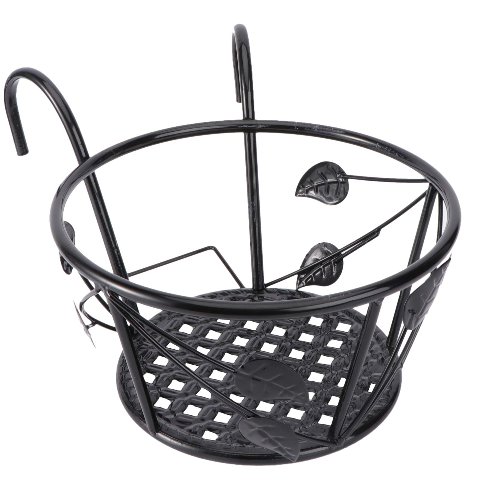 YARNOW Iron Wall Hanging Planter - Decorative Flower Basket & Plant Holder for Fence, Balcony, Porch | Perfect for Outdoor Gardens, Patio Decor & Vertical Gardening
