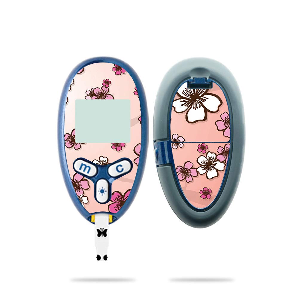 MightySkins Protective Vinyl Decal Wrap Cover Compatible with Abbott Freestyle Lite - Cherry Blossom Design | Durable, Customizable & Easy to Apply Skin for Diabetes Glucose Monitor | USA Made | Perfect for Daily Use, Travel & Style Protection