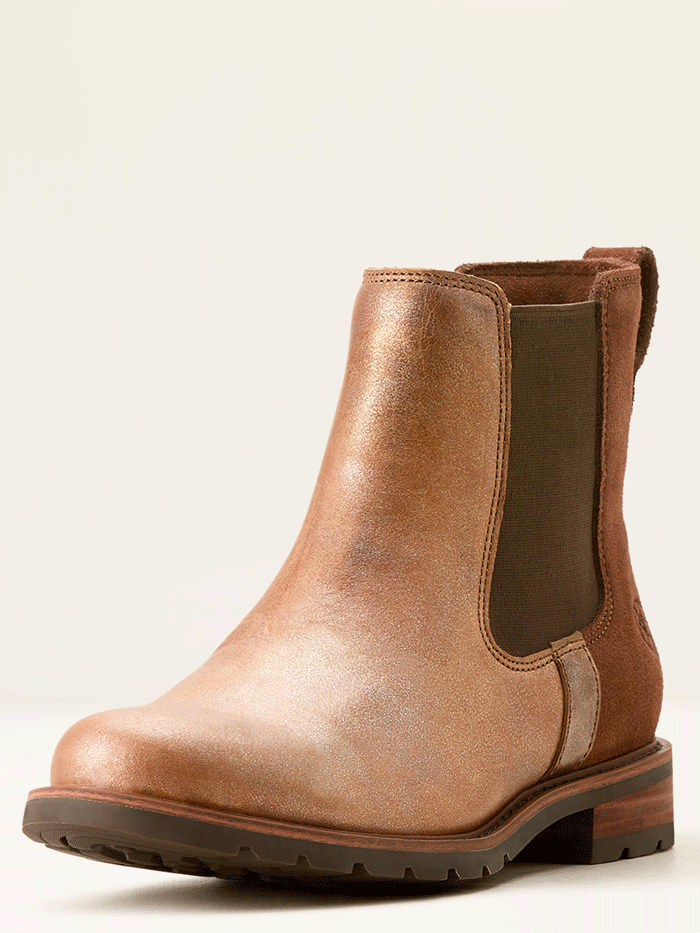 Ariat Wexford Women's Chelsea Ankle Boot in Metallic Pearl Polo Brown - Comfortable & Stylish for Work, Riding & Casual Wear