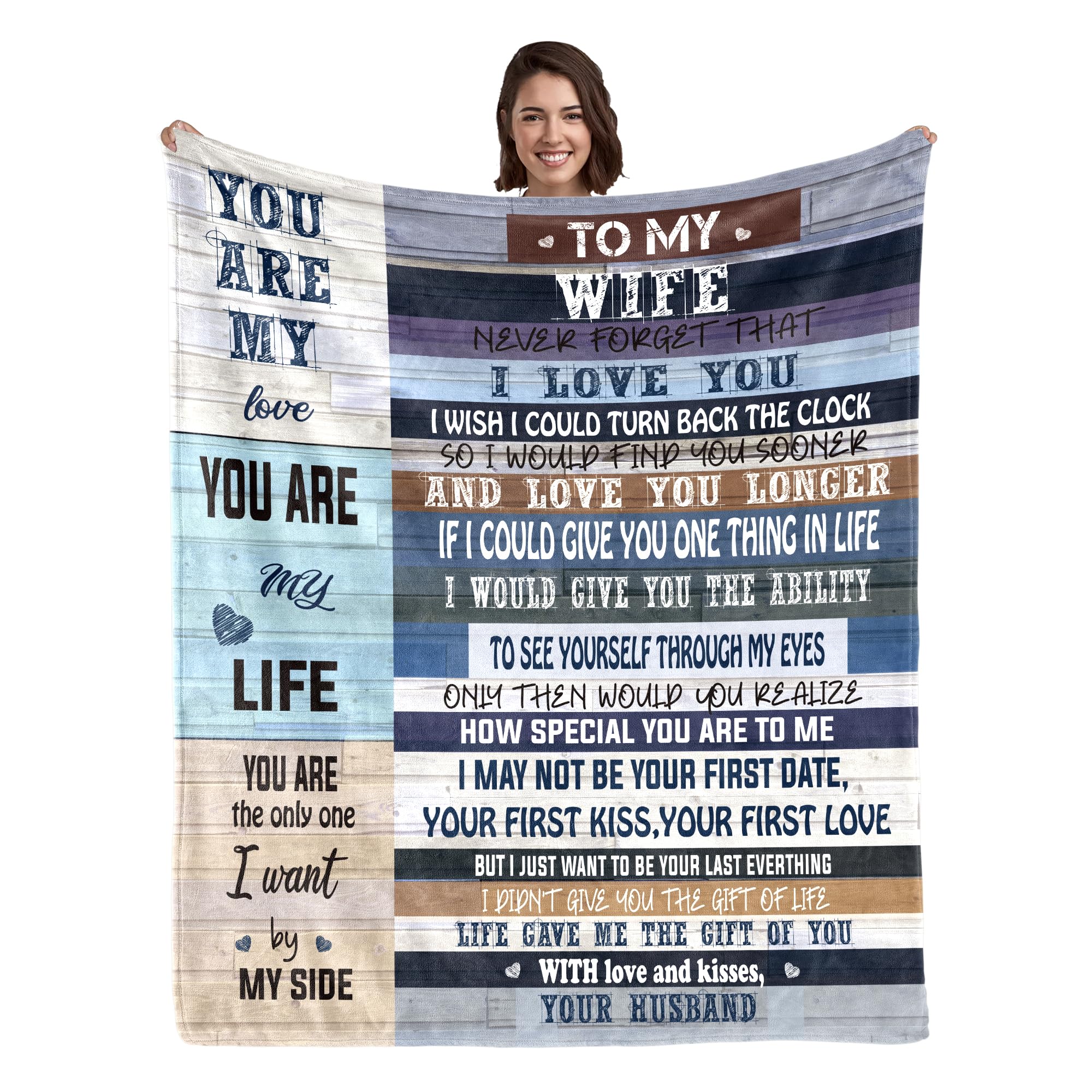 Romantic Birthday Gifts for Wife - Cozy Blanket for Anniversary & Special Occasions