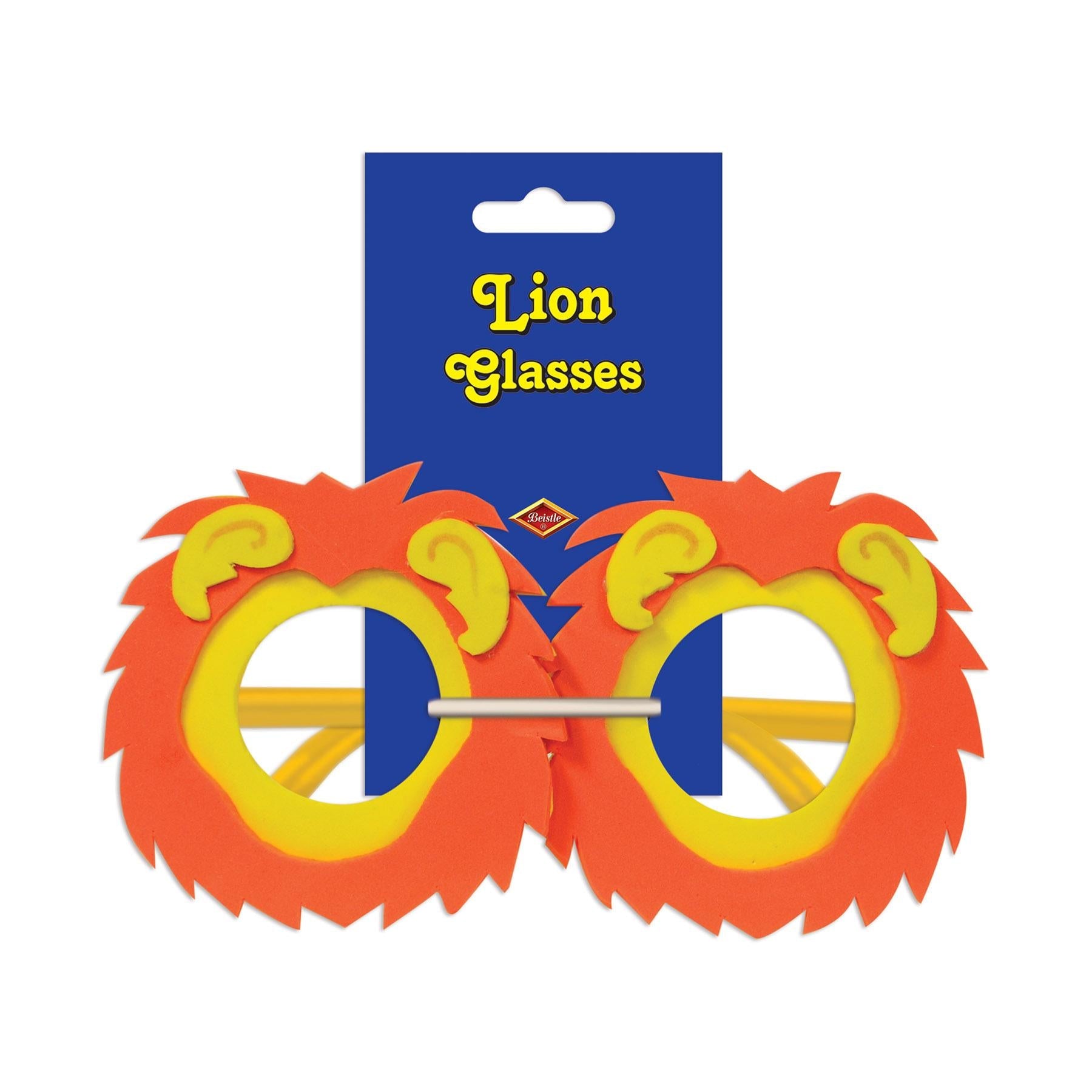 12 Pack Beistle Lion Glasses - Fun Animal Themed Party Cups for Kids Birthday, Halloween & Zoo Theme Events - Durable Plastic Drinking Glasses for Juice, Soda & Cocktails