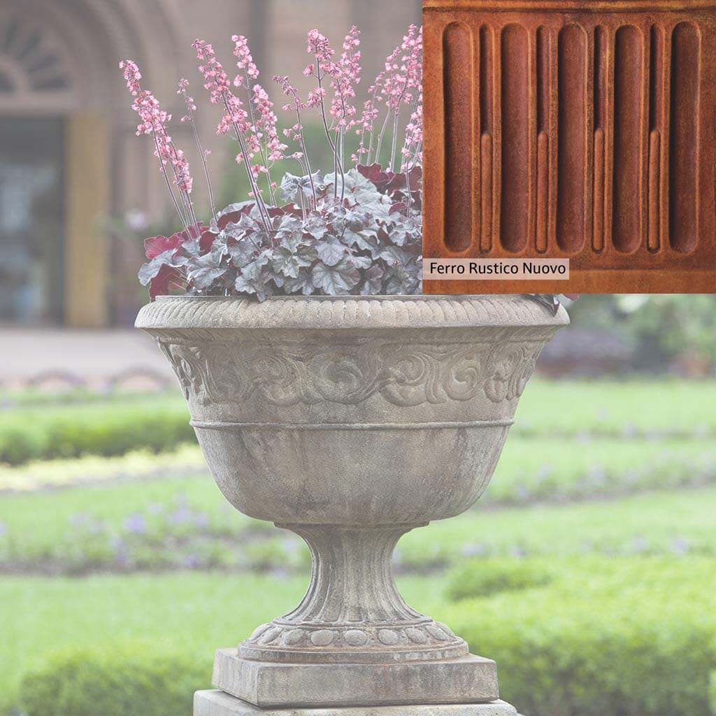 Campania International Smithsonian Foliated Scroll Urn - Classic Garden Planter for Outdoor Decor, Patio, and Landscaping | Elegant Floral Display for Home & Garden