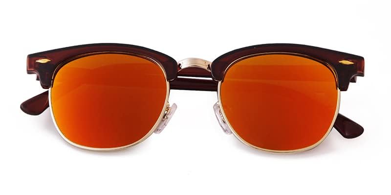 VIA LEECA Semi Rimless Polarized Sunglasses for Men & Women - Classic Half Frame Driving Shades with 100% UV Protection - Perfect for Driving, Outdoor Sports & Beach Activities