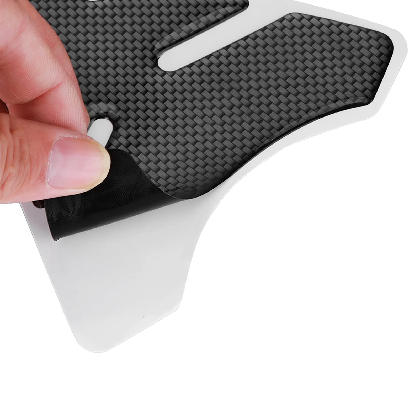 Carbon Fiber Motorcycle Gas Fuel Tank Pad Protector Sticker - Anti-Slip & Scratch Resistant for Harley, Yamaha, Honda - Perfect for Long Rides & Bike Shows