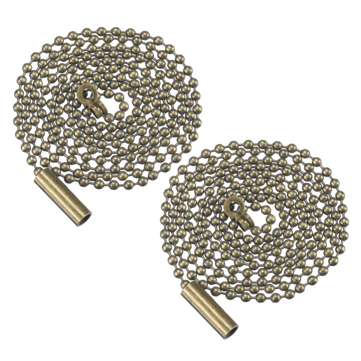 OSALADI 2-Pack Bronze Beaded Ceiling Fan Chain Extender - Decorative Pendant Light Fixture Extension for Chandeliers & Ceiling Fans | Perfect for Living Room, Bedroom & Dining Room Lighting Upgrade