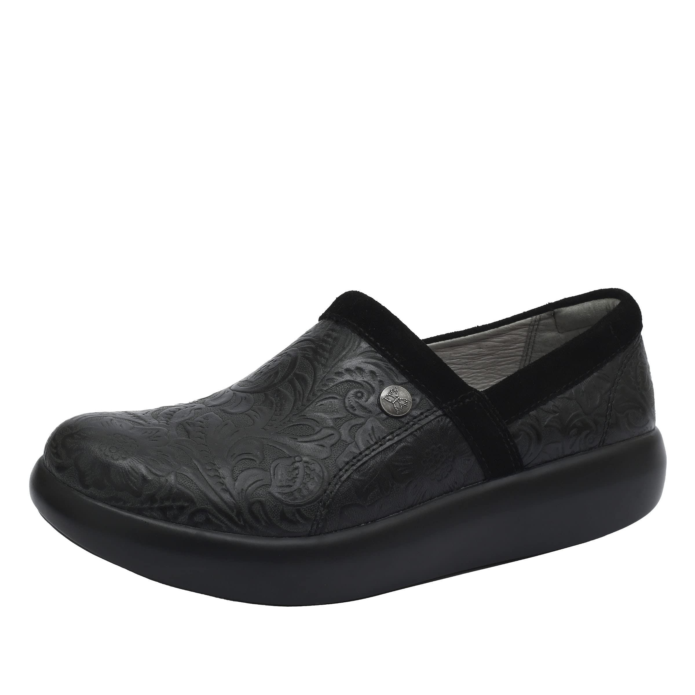 Alegria Women's Emry Leather Slip-On Shoes - Comfortable & Stylish Loafers for Work, Nursing, and Everyday Wear