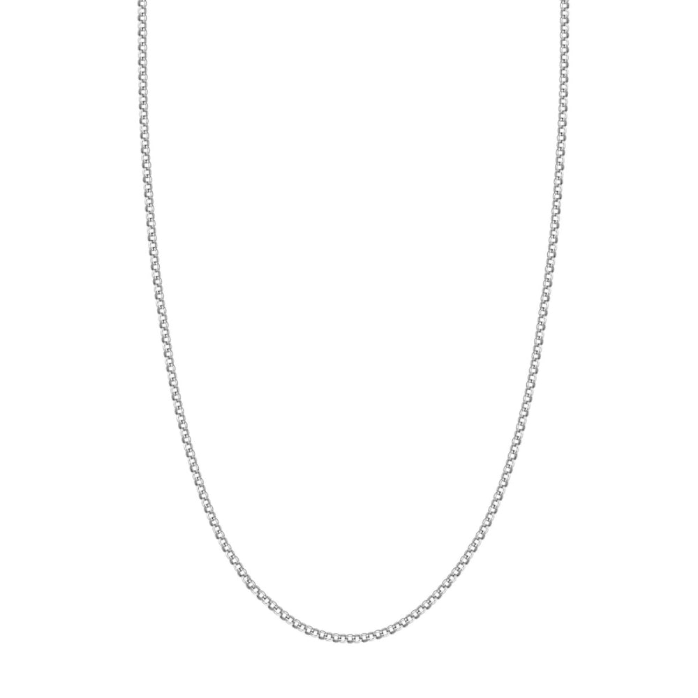 14W 2.5mm Rolo Chain Necklace with Lobster Clasp - 18 Inch Gold Plated Stainless Steel Jewelry for Women, Gift for Her, Everyday Wear & Special Occasions