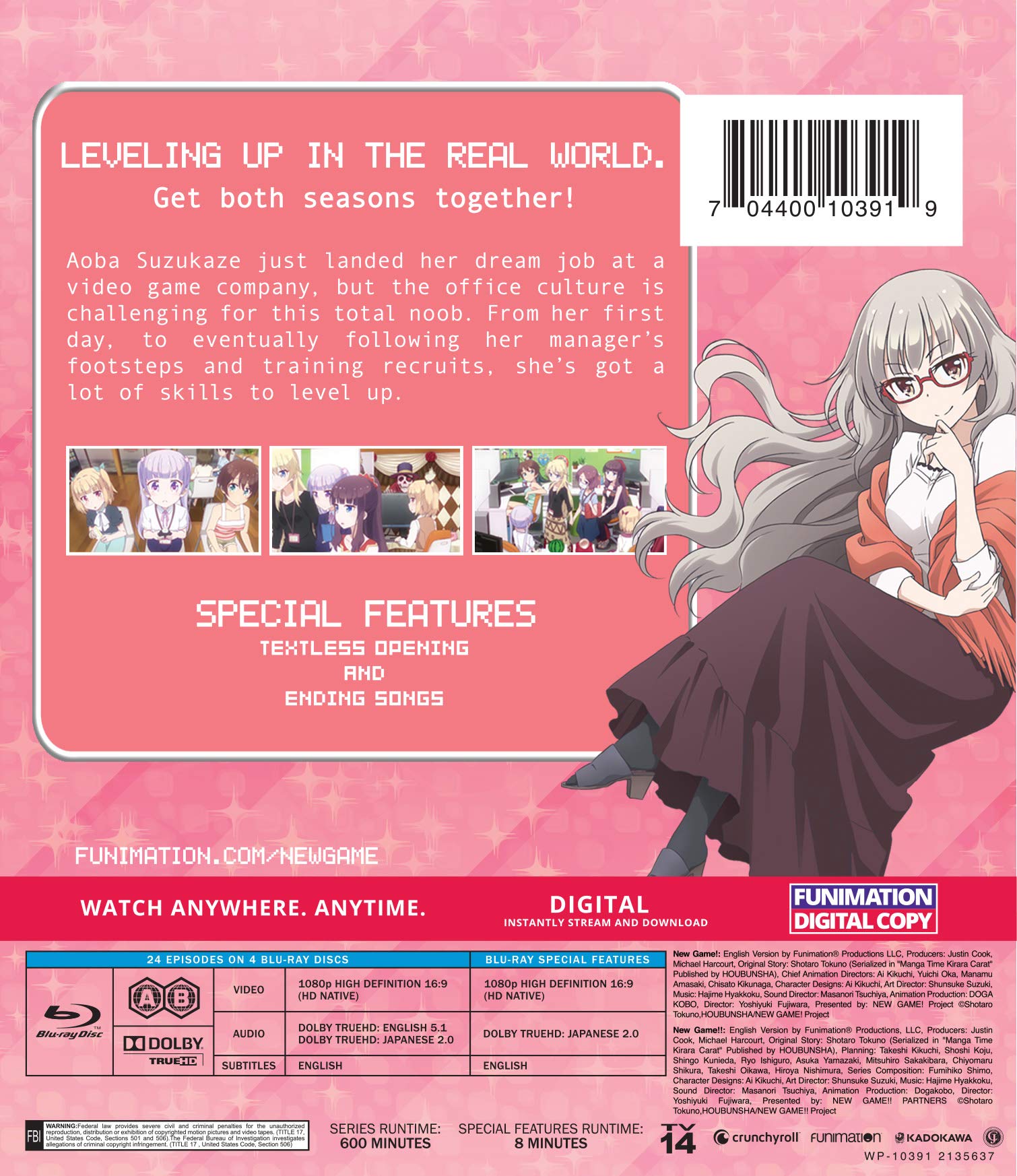 NEW GAME! + NEW GAME!! Anime Complete Seasons 1 & 2 DVD/Blu-ray Set - Essential Collection for Anime Fans - Perfect for Binge-Watching and Gift Giving