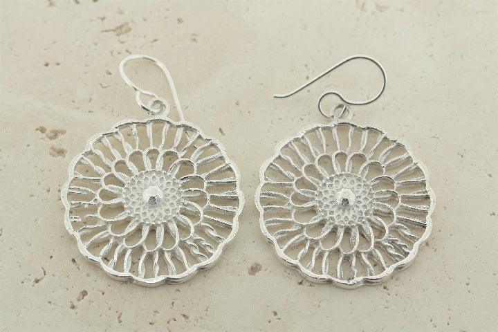 Exquisite Floral Hoop Earrings for Women - Elegant Handmade Flower Circle Earrings - Perfect for Weddings, Parties & Everyday Wear