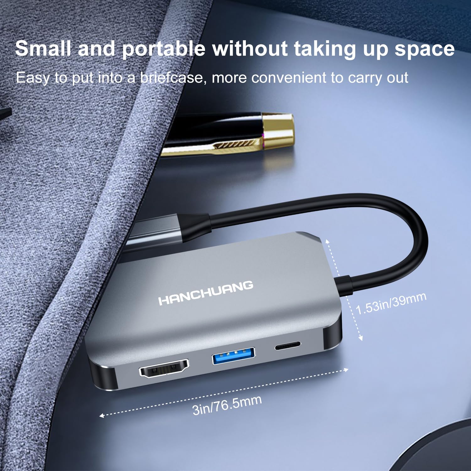 4-in-1 USB C to HDMI VGA Adapter with Thunderbolt 3, 4K HDMI Port, USB 3.0 & Power Delivery - Compatible with MacBook Pro/Air, iPad Pro, Dell XPS | Perfect for Home Office, Presentations & Multi-Screen Setup