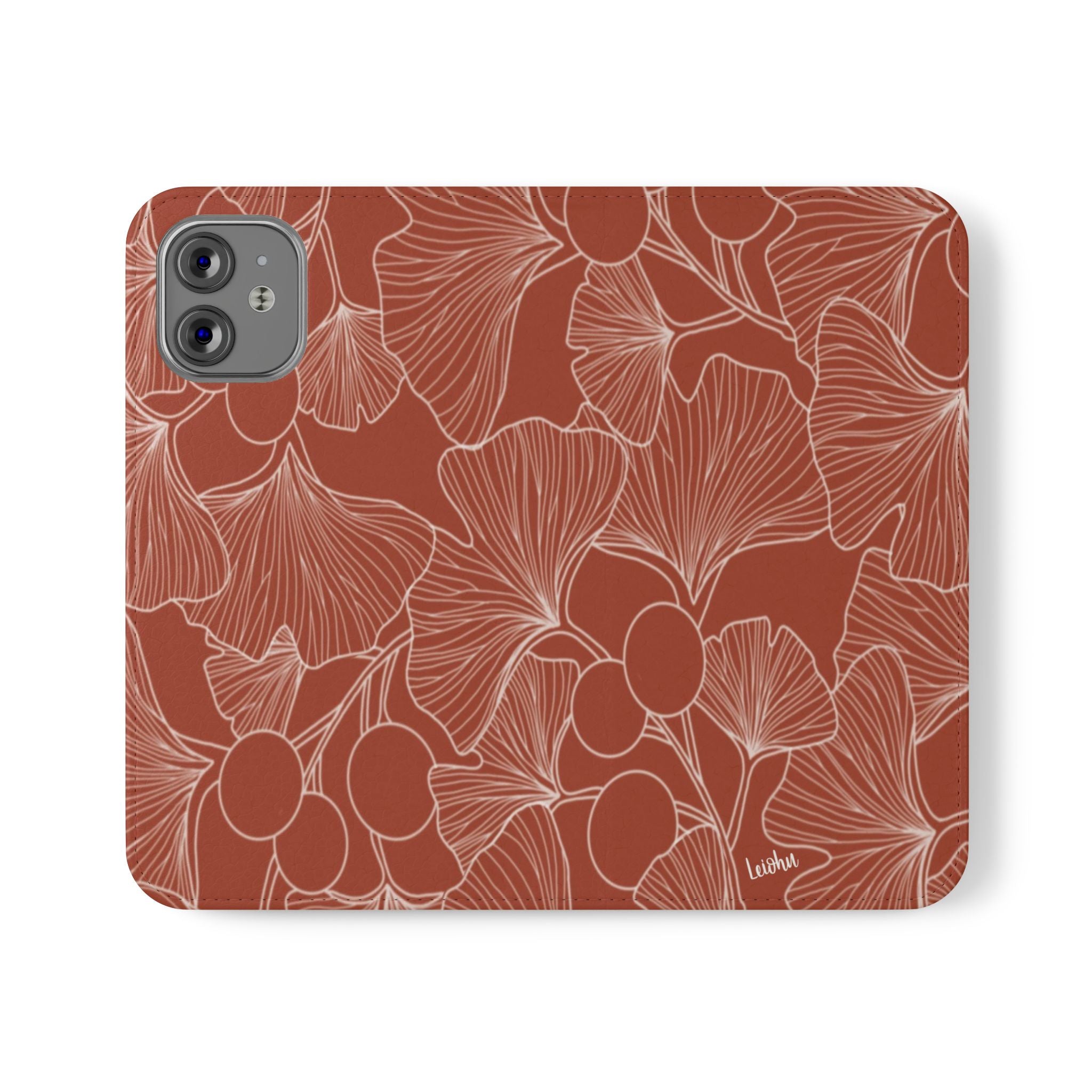 Premium Gingko Rust Folio Case for iPad - Elegant Leather Cover with Stand, Auto Sleep/Wake | Perfect for Work, Travel & Home Use
