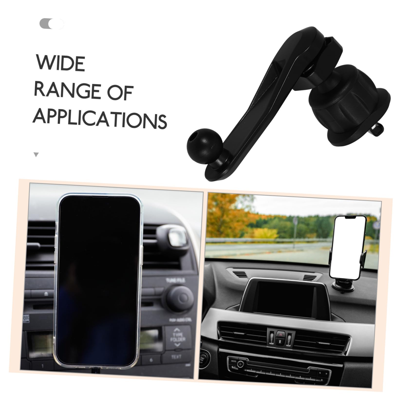 Hemobllo Car Phone Mount Holder - 360° Rotatable Long Arm Air Vent Phone Stand for iPhone Samsung Galaxy - Perfect for GPS Navigation & Hands-Free Driving