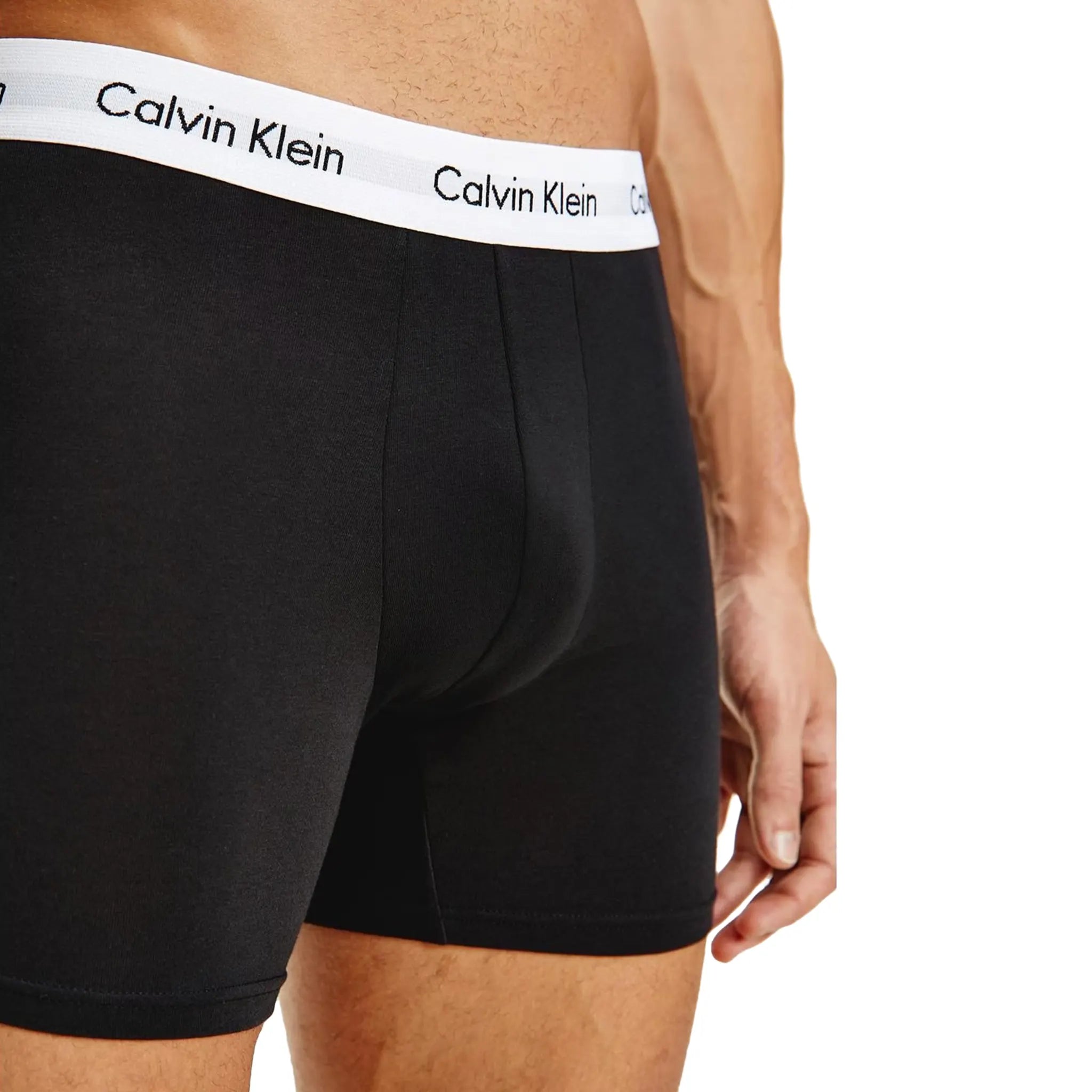Calvin Klein Men's 3-Pack Black Boxer Briefs - Soft Cotton Underwear for Everyday Comfort & Support | Gym, Work, Sleep