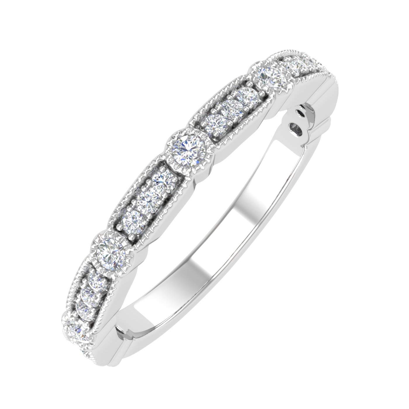 1/4 Carat Diamond Wedding Band Ring in 10K Gold - Elegant Bridal Jewelry for Engagement, Anniversary & Special Occasions
