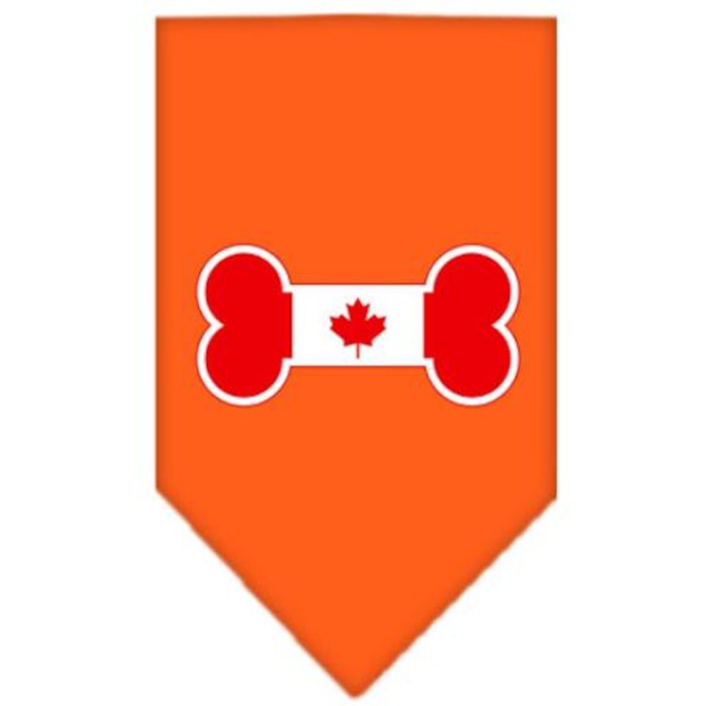 Bone Shaped Canadian Flag Pet Bandana - Orange Large Dog Bandana for Canadian Pet Lovers | Perfect for Canada Day, Pet Photos & Outdoor Adventures