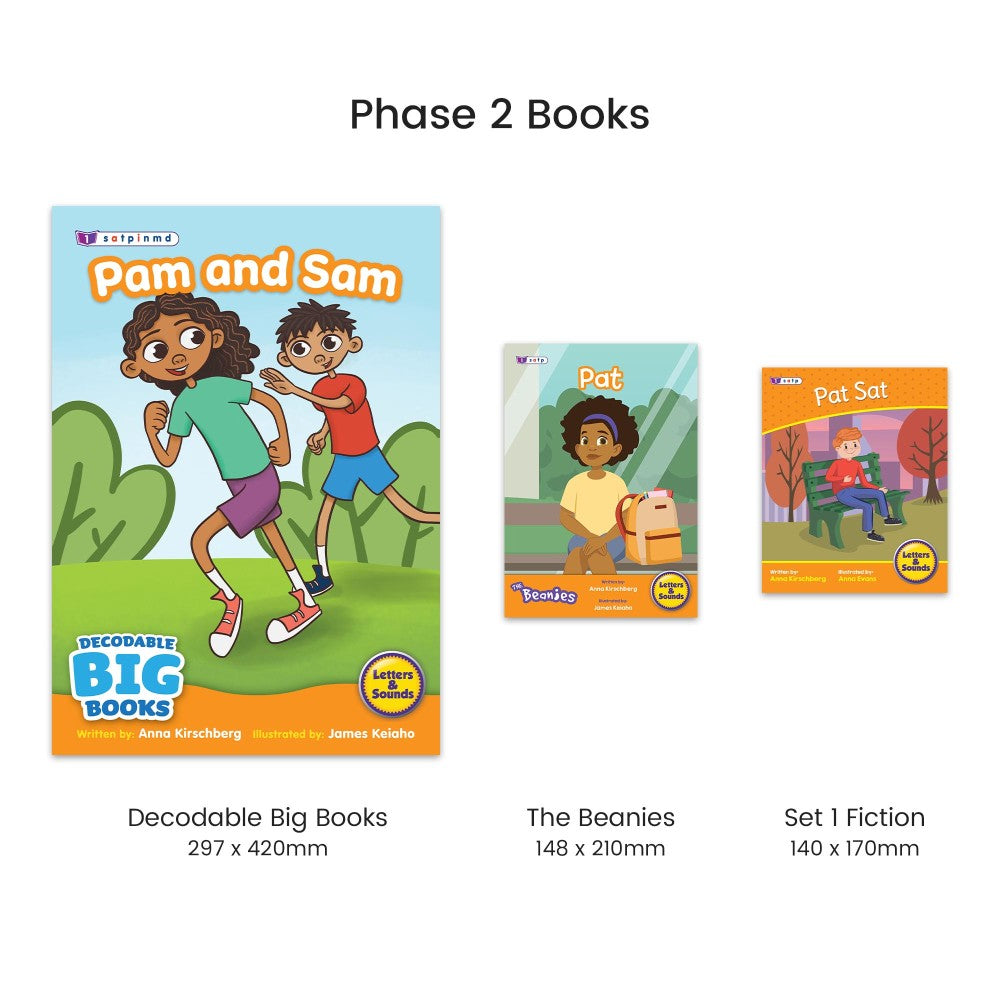 Decodable Big Books Fiction Set - 6 Extra Large Books for Early Reading & Phonics Practice - Perfect for Classroom & Homeschool Learning