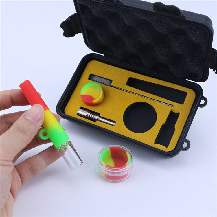 Portable Mini Silicone Nectar Collector Kit - Honey Straw Dab Pipe for Concentrates | Perfect for On-The-Go Dabbing & Home Use