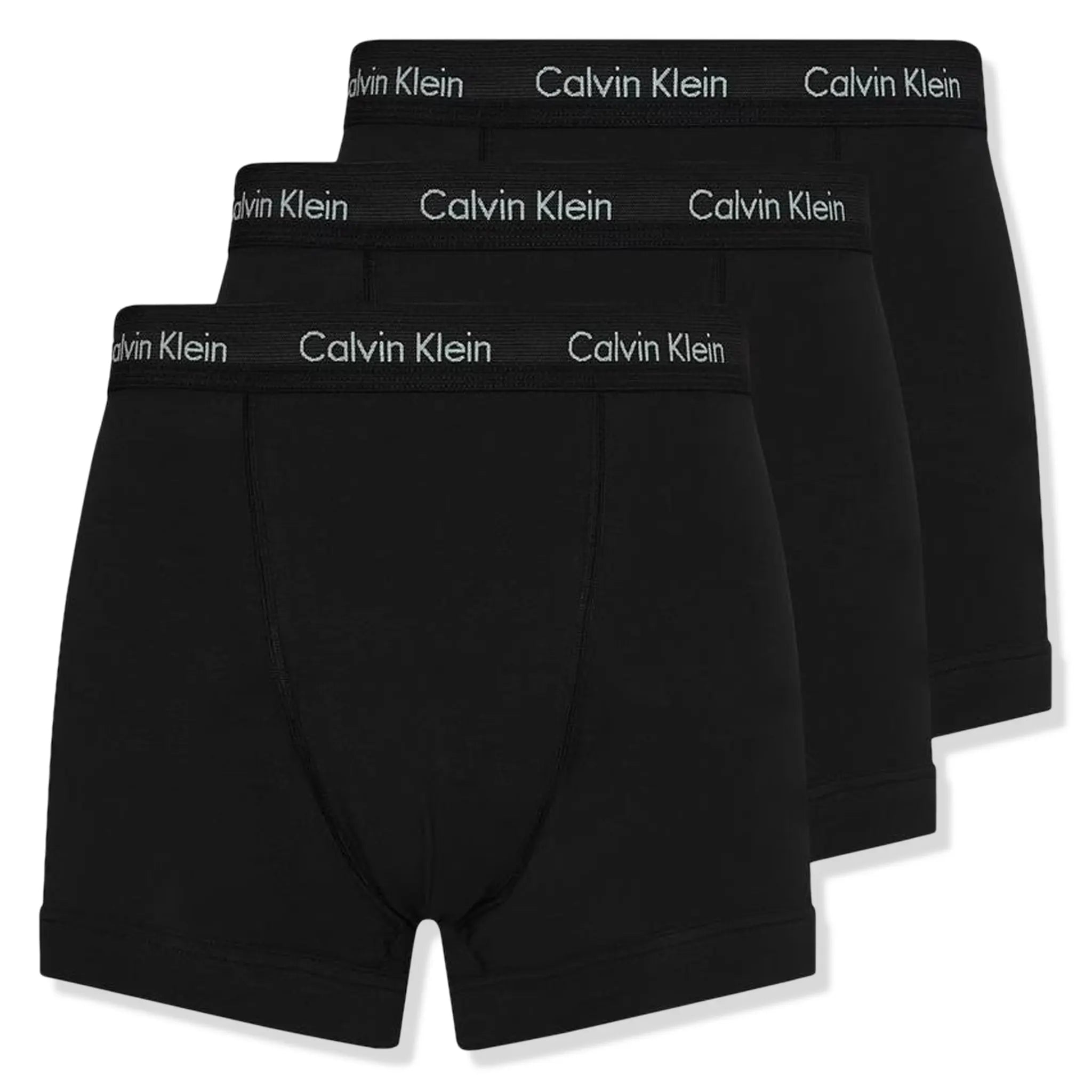 Calvin Klein Men's Cotton Stretch Boxer Briefs 3-Pack - Soft Black Underwear for Everyday Comfort & Lounge Wear