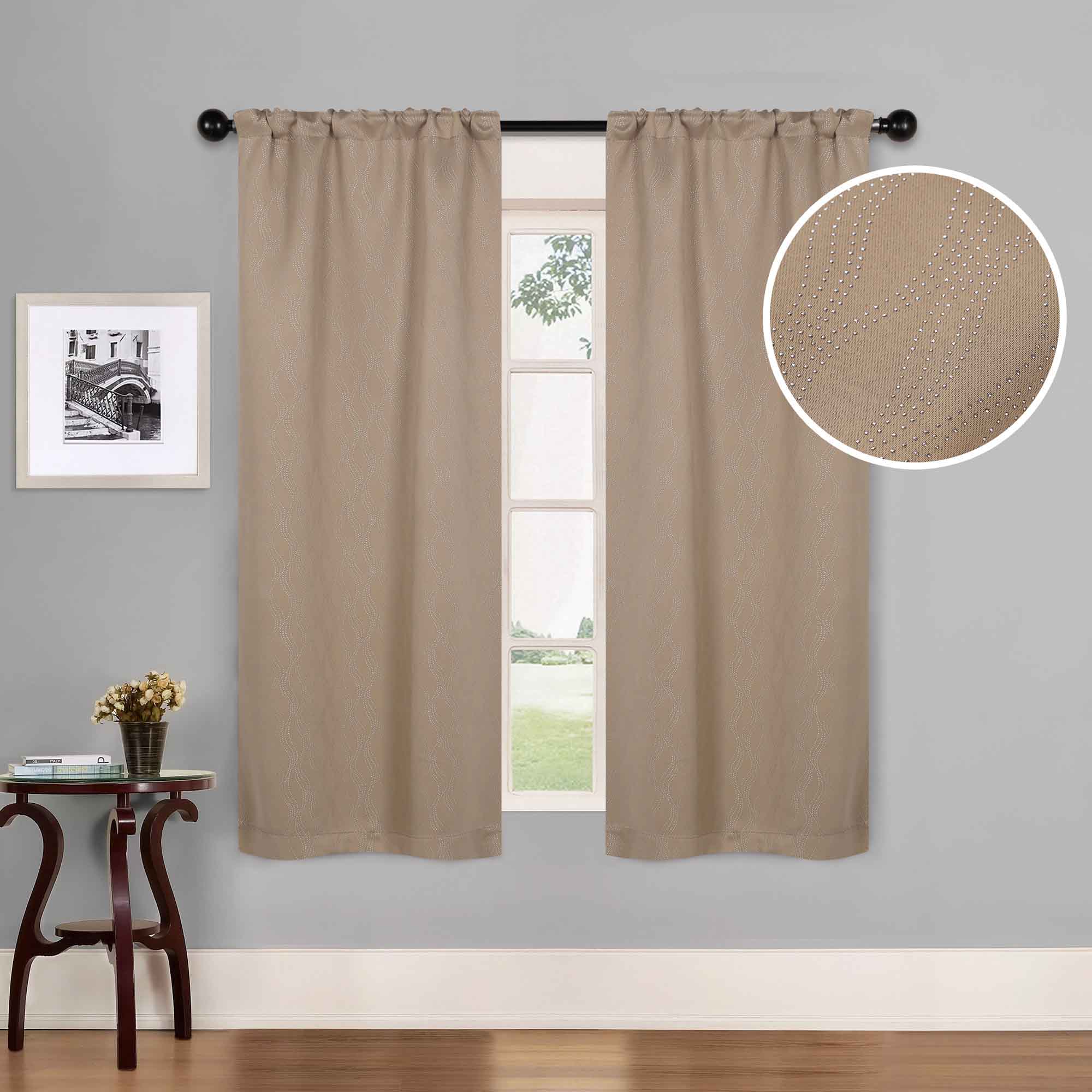 Zuri Textured Washable Blackout Curtains for Bedroom - Thermal Insulated Room Darkening Window Drapes (Set of 2 Panels) - Perfect for Nursery, Home Theater & Light Sleepers