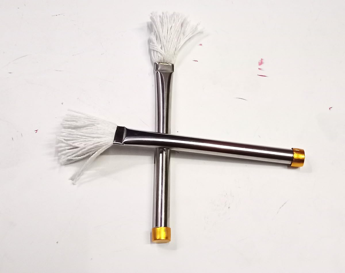 Premium Cotton Thread Oil Basting Pastry Brush with Stainless Steel Handle - 8 Inch, 2 Pack - Perfect for Baking, Grilling, and BBQ Meat Glazing