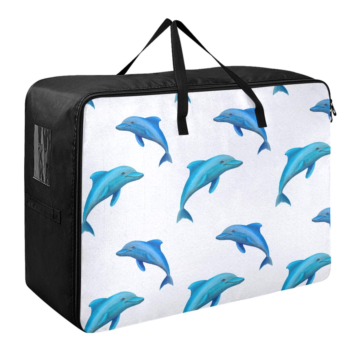 DOMIKING Under Bed Storage Bag - Large Zippered Blanket & Clothes Organizer (27.6x19.7x11 Inches) | Space-Saving Bedroom Storage Solution for Seasonal Clothes, Pillows & Comforters