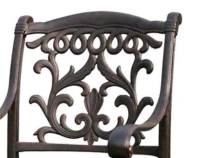 6-Piece Patio Chairs Set - Durable Outdoor Cast Aluminum Flamingo Furniture in Desert Bronze - Perfect for Garden, Poolside & Backyard Relaxation