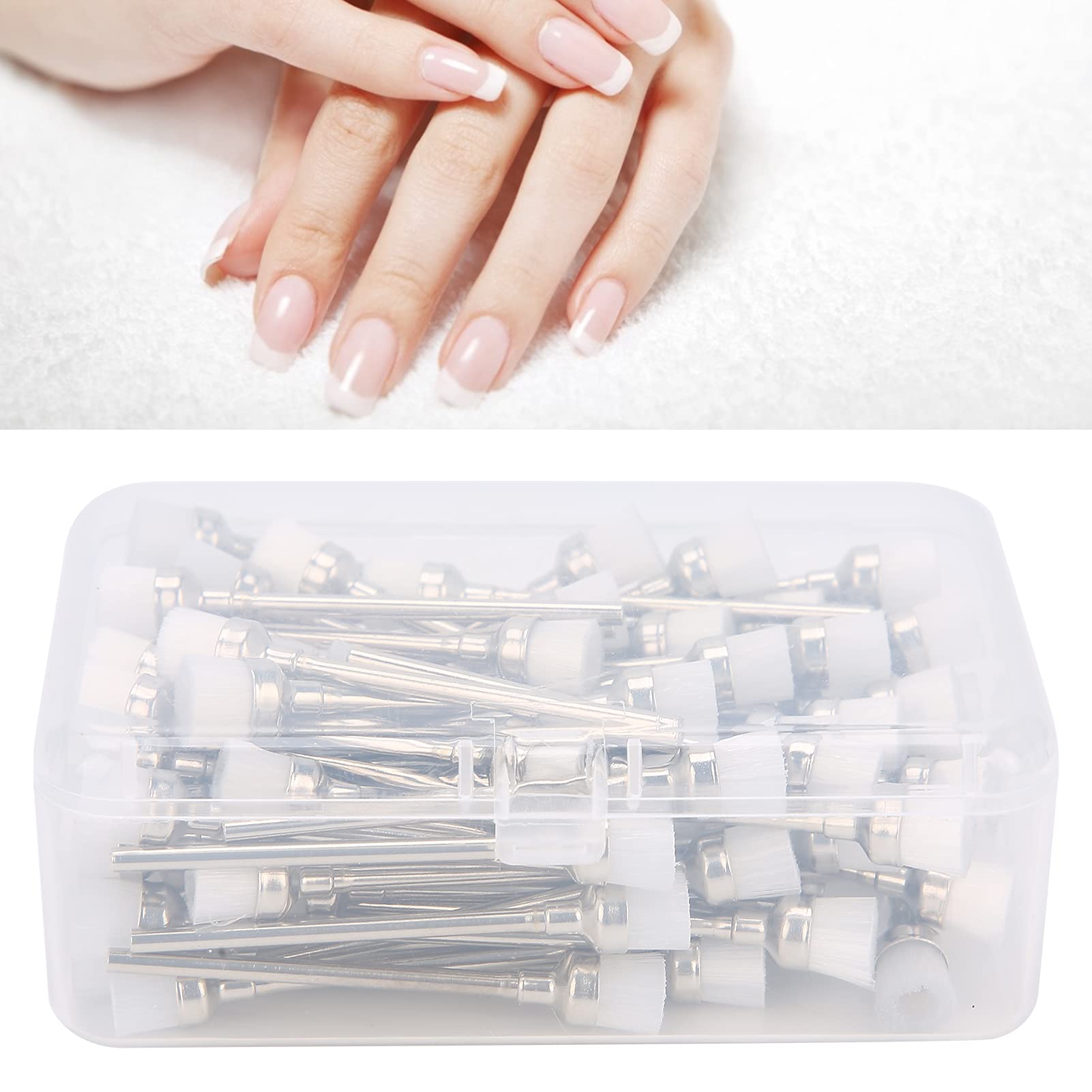 100Pcs Nail Drill Bit Cleaning Brush Set - Professional Manicure Tool Kit for Electric Nail Drill Accessories - White Dust Cleaning Brushes for Salon & Home Nail Care (Perfect for Nail Technicians & DIY Manicures)