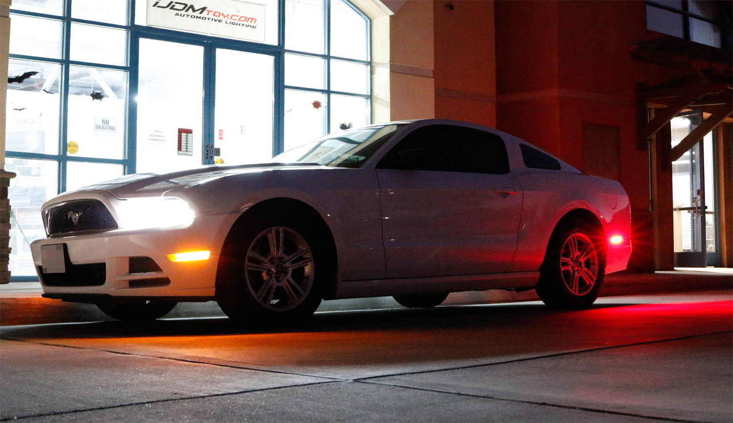Amber LED Clear Lens Side Marker Lights for 2010-2014 Ford Mustang - Enhanced Visibility & Style Upgrade for Night Driving & Car Shows