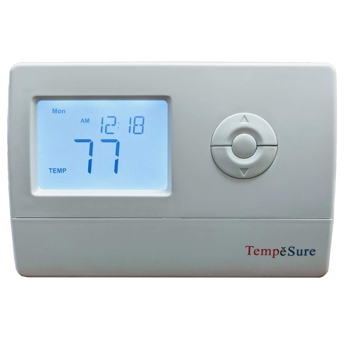 TempSure Thermostat 2H/2C Digital Programmable Thermostat for Straight Cool, Heat Pump, Electric & Gas Heating Systems - Compatible with 5ft Remote Sensor TESPR22 - Perfect for Home, Office & Smart Temperature Control