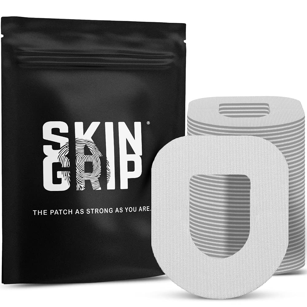 Skin Grip Waterproof CGM Patches for Insulet Omnipod (20-Pack) - Sweatproof Adhesive Tape for Continuous Glucose Monitor Protection - Lasts 10-14 Days - Pre-Cut for Easy Application - Ideal for Active Lifestyles & Diabetes Management