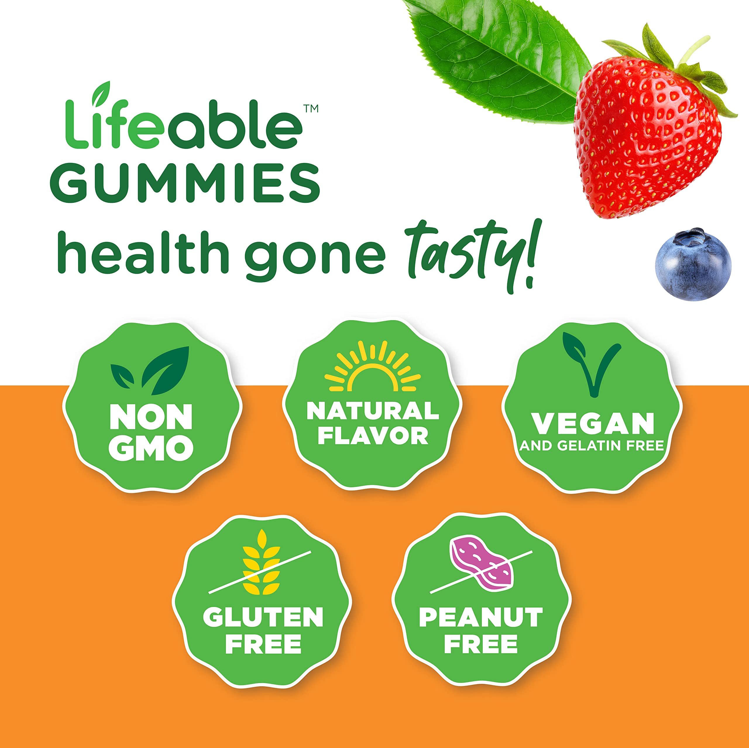 Lifeable Probiotics for Men - 10 Billion CFU Vegan Gummies for Gut Health & Immune Support - Great Tasting Digestive Supplement - 90 Count - Perfect for Travel, Gym & Daily Wellness Routine