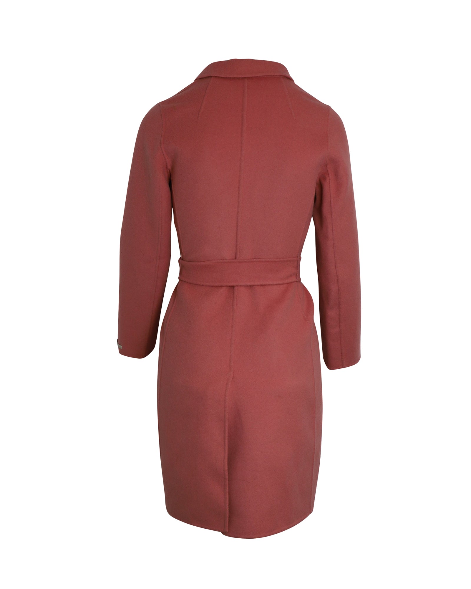Max Mara Women's Pink Wool Wrap Coat - Elegant Winter Outerwear for Office & Evening Events