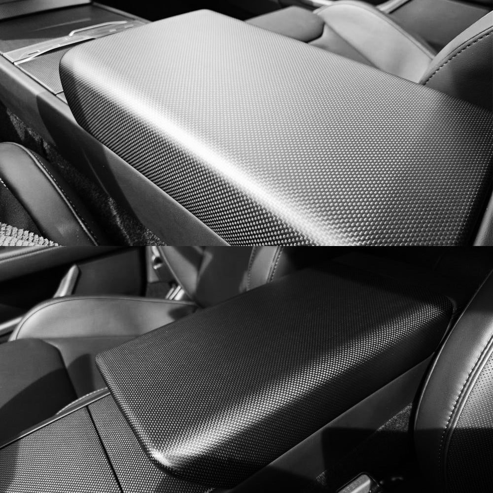 Premium Real Carbon Fiber Armrest Box Cover for 2024+ Tesla Model 3 Highland - Upgrade Interior with Luxury Accessories for Car Enthusiasts & Tesla Owners