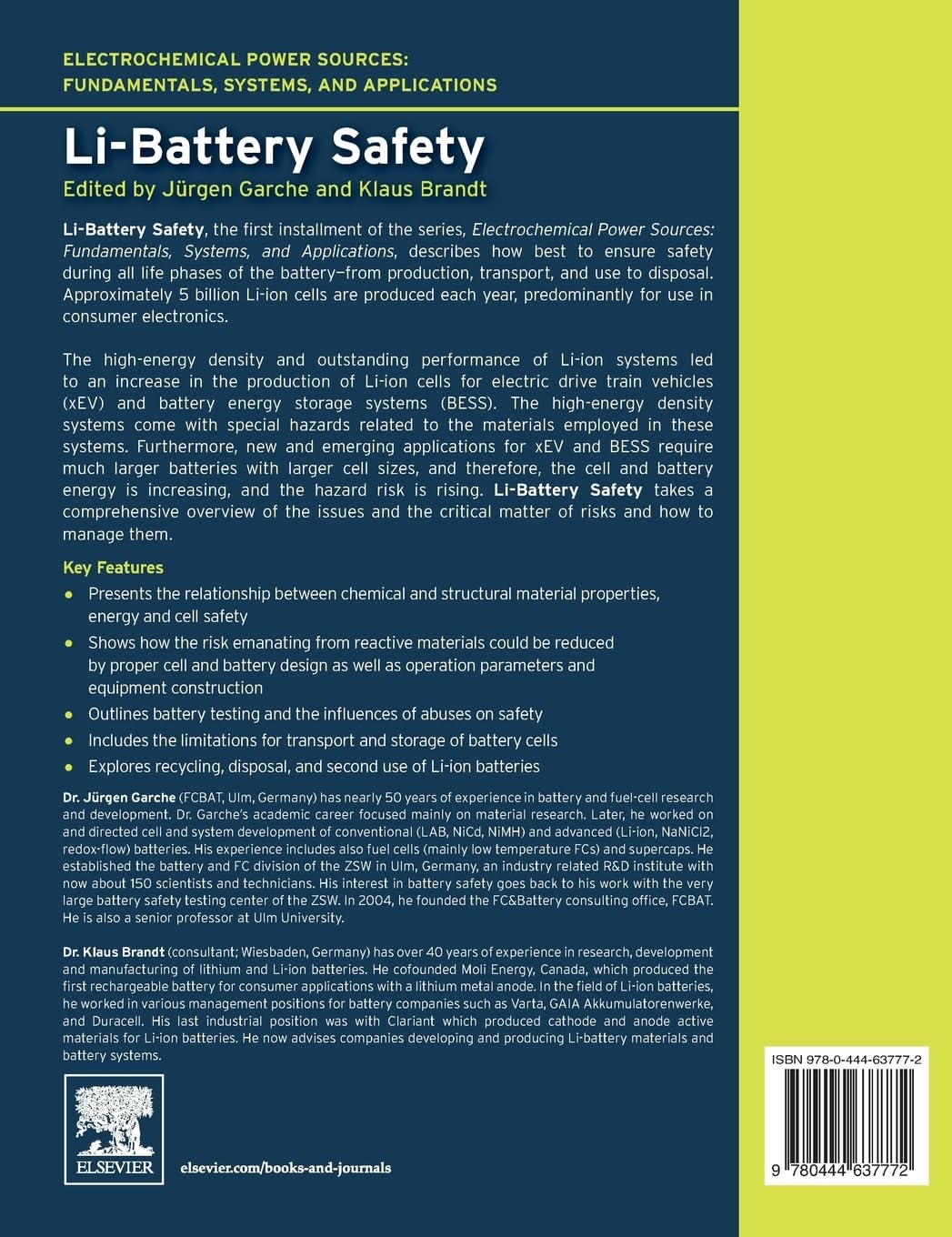 Electrochemical Power Sources: Fundamentals, Systems & Applications - Lithium Battery Safety Guide for Renewable Energy & Electric Vehicles | Home, Industrial & Automotive Use