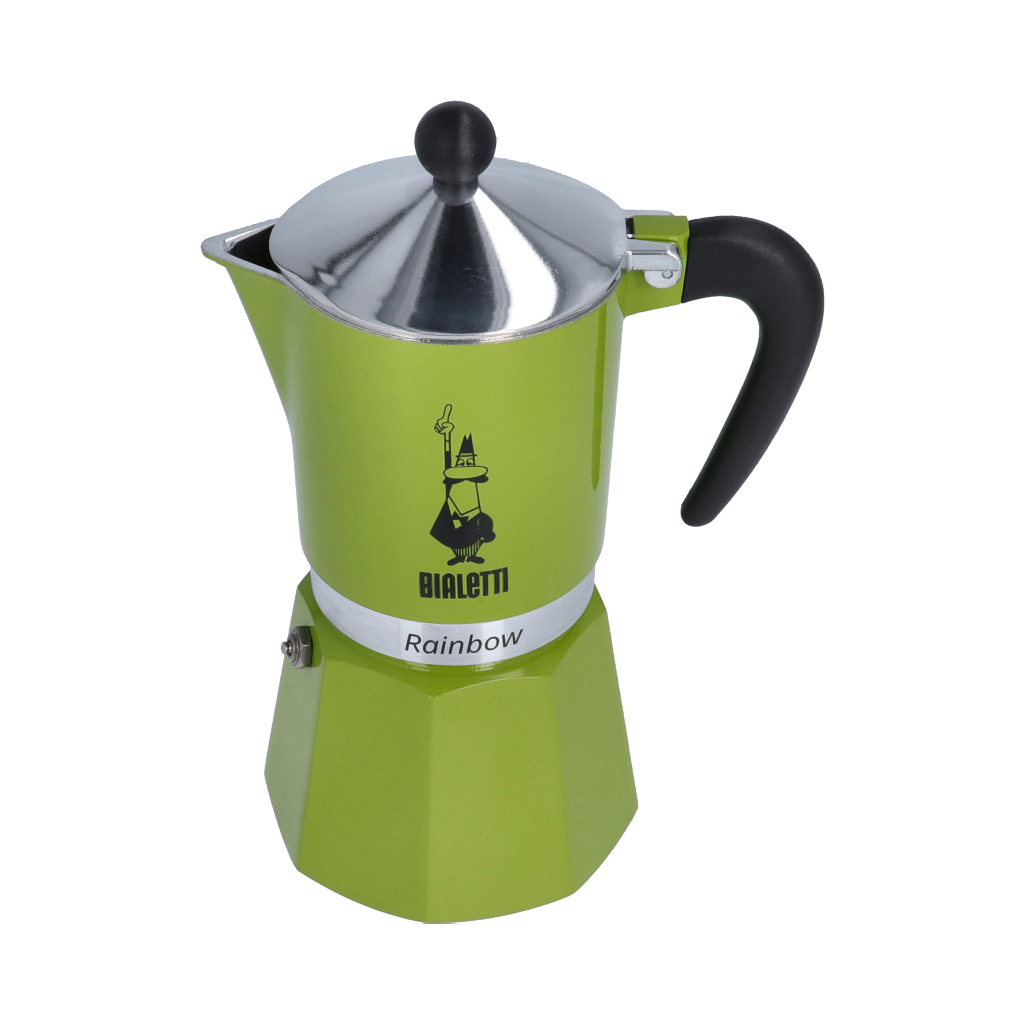 Bialetti Moka Rainbow Stovetop Espresso Maker - 3 Cup Italian Coffee Pot for Home & Office - Perfect for Espresso Lovers & Gift Giving
