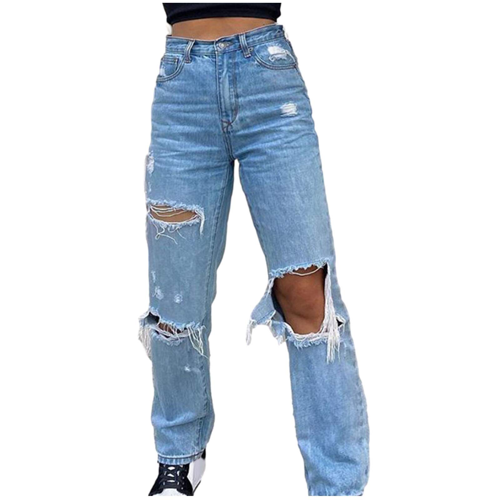 Women's High Waisted Cargo Jeans with Flap Side Pockets - Straight Leg Baggy Denim Pants for Y2K 90s Streetwear | Boyfriend Style Fashion | Perfect for Casual Outfits, Street Style & Retro Looks