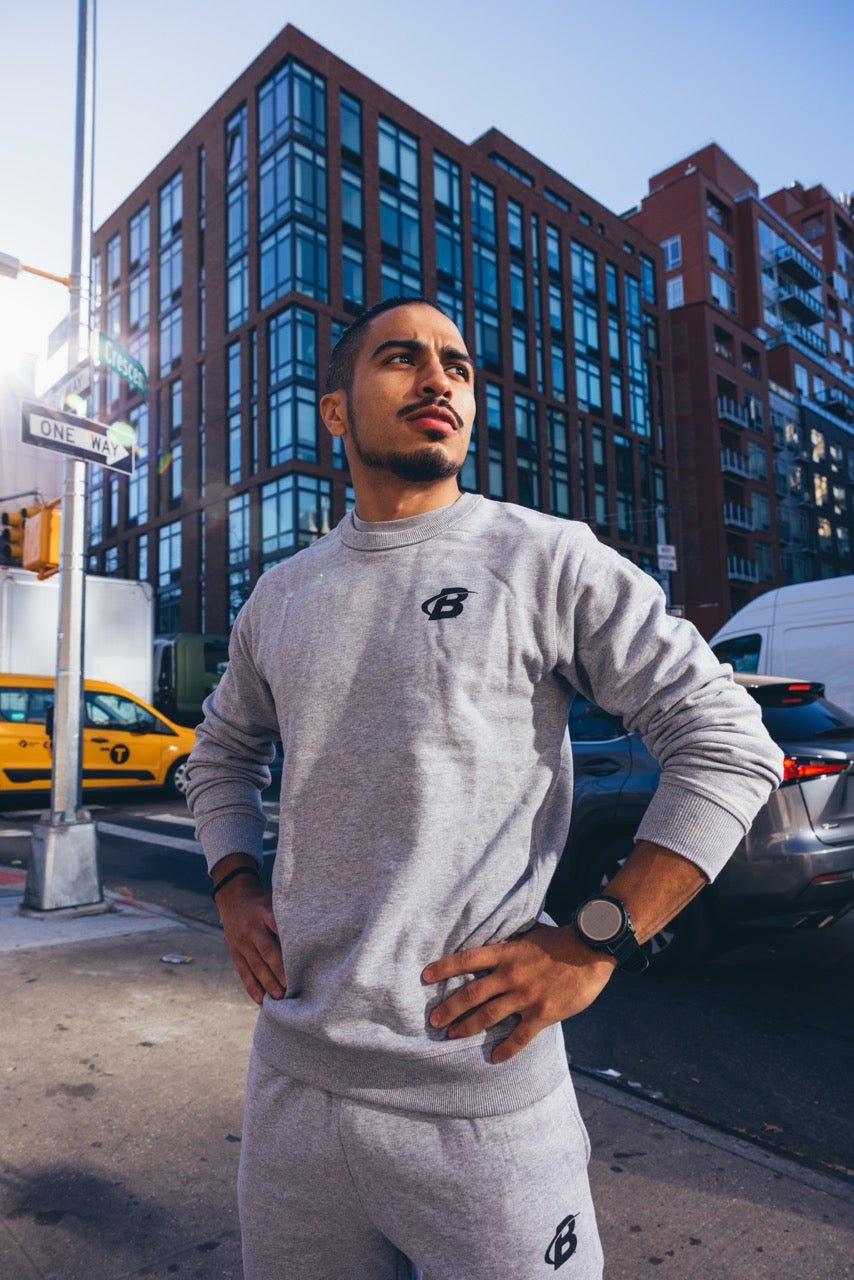Bodybuilding.com BUILD Crew Sweatshirt - Premium Workout Hoodie for Gym & Training | Comfortable Fitness Apparel for Bodybuilders & Athletes | Ideal for Weightlifting, CrossFit & Casual Wear