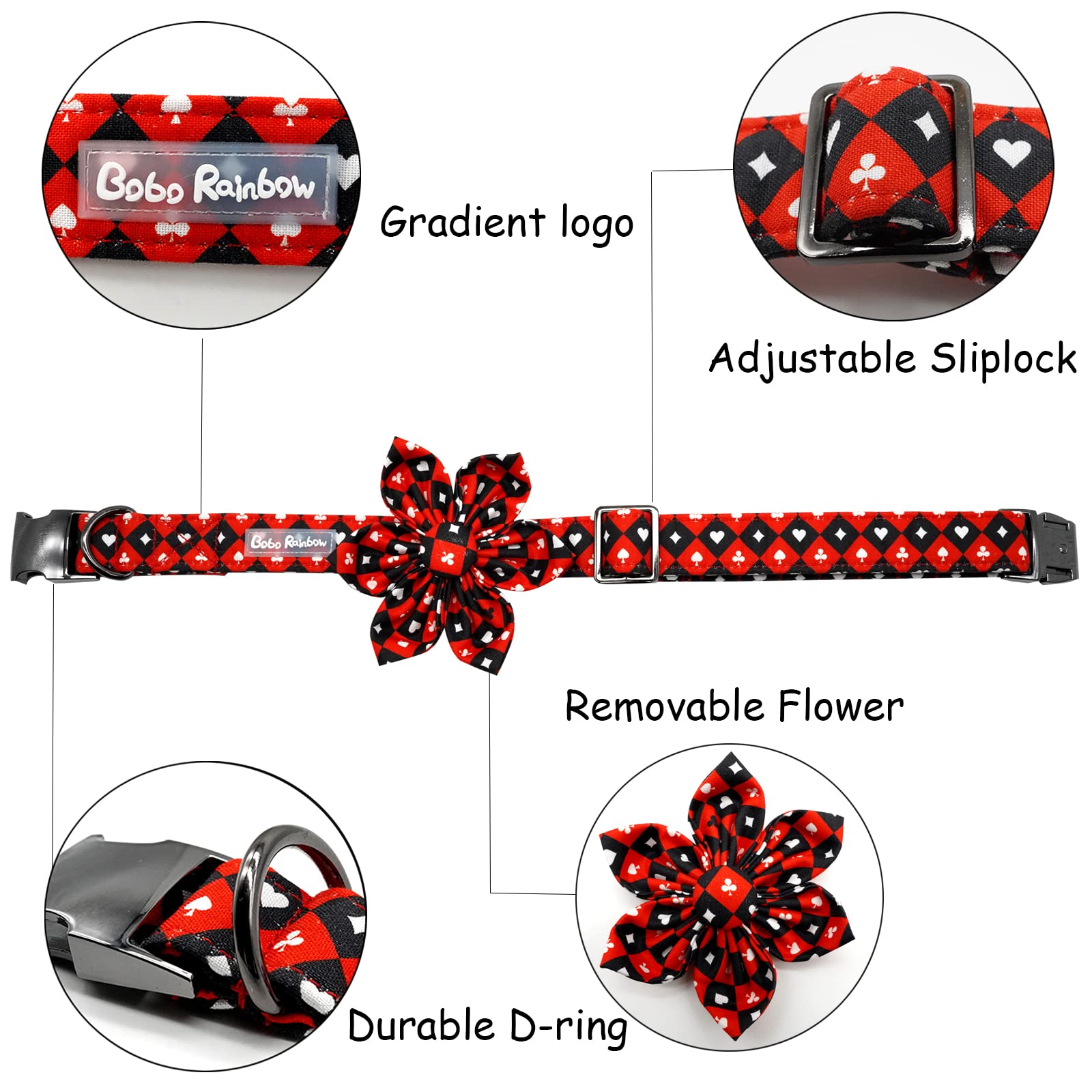 **Adjustable Floral Dog Collar with Bow - Cute & Durable Pet Collar for Medium Dogs - Perfect for Daily Walks, Pet Photos & Special Occasions**