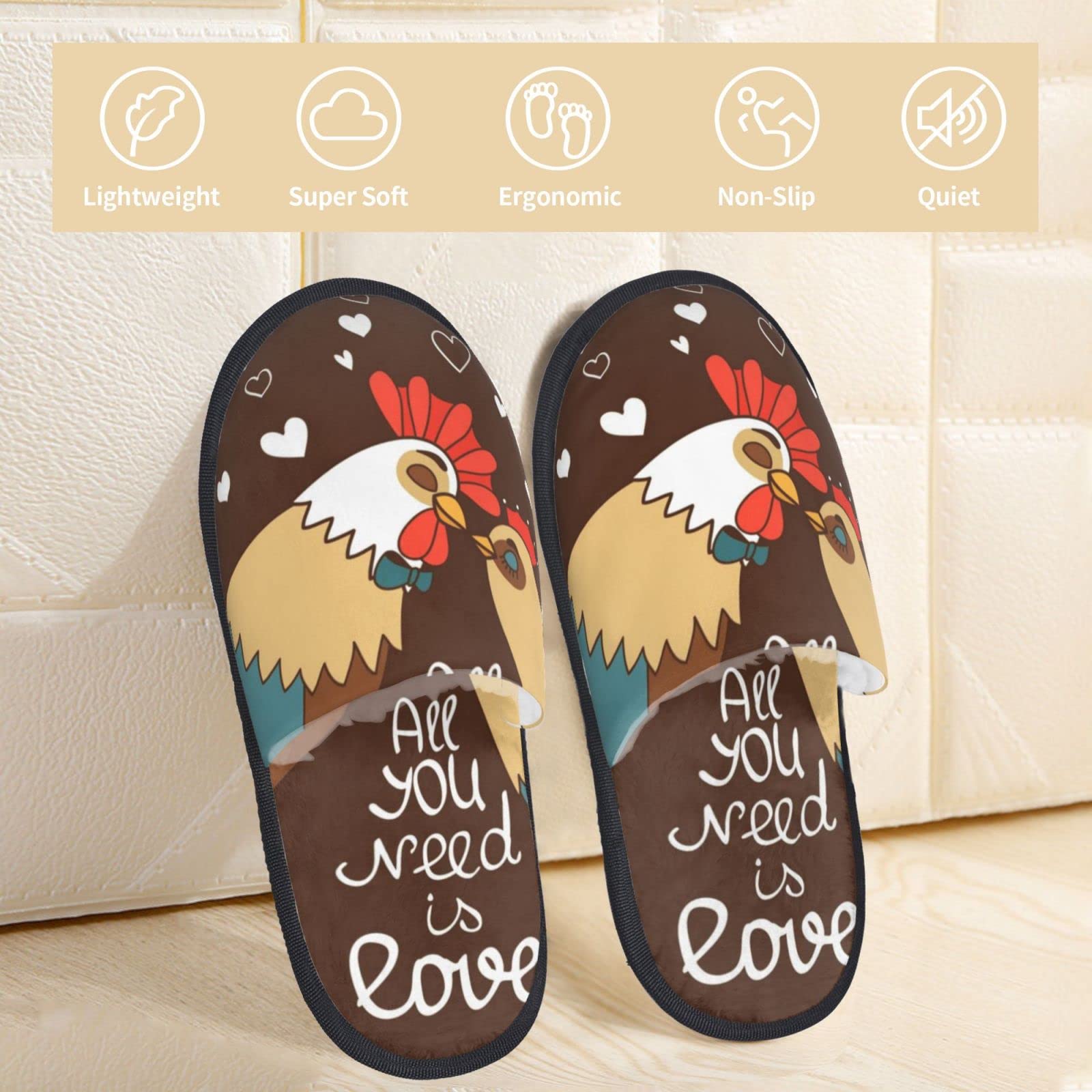 Rose Gold Glitter Splatter Women's Slippers - Cozy Furry House Shoes for Women & Men, Warm Indoor/Outdoor Couple Slippers - Perfect for Lounging, Gift Giving & Winter Comfort