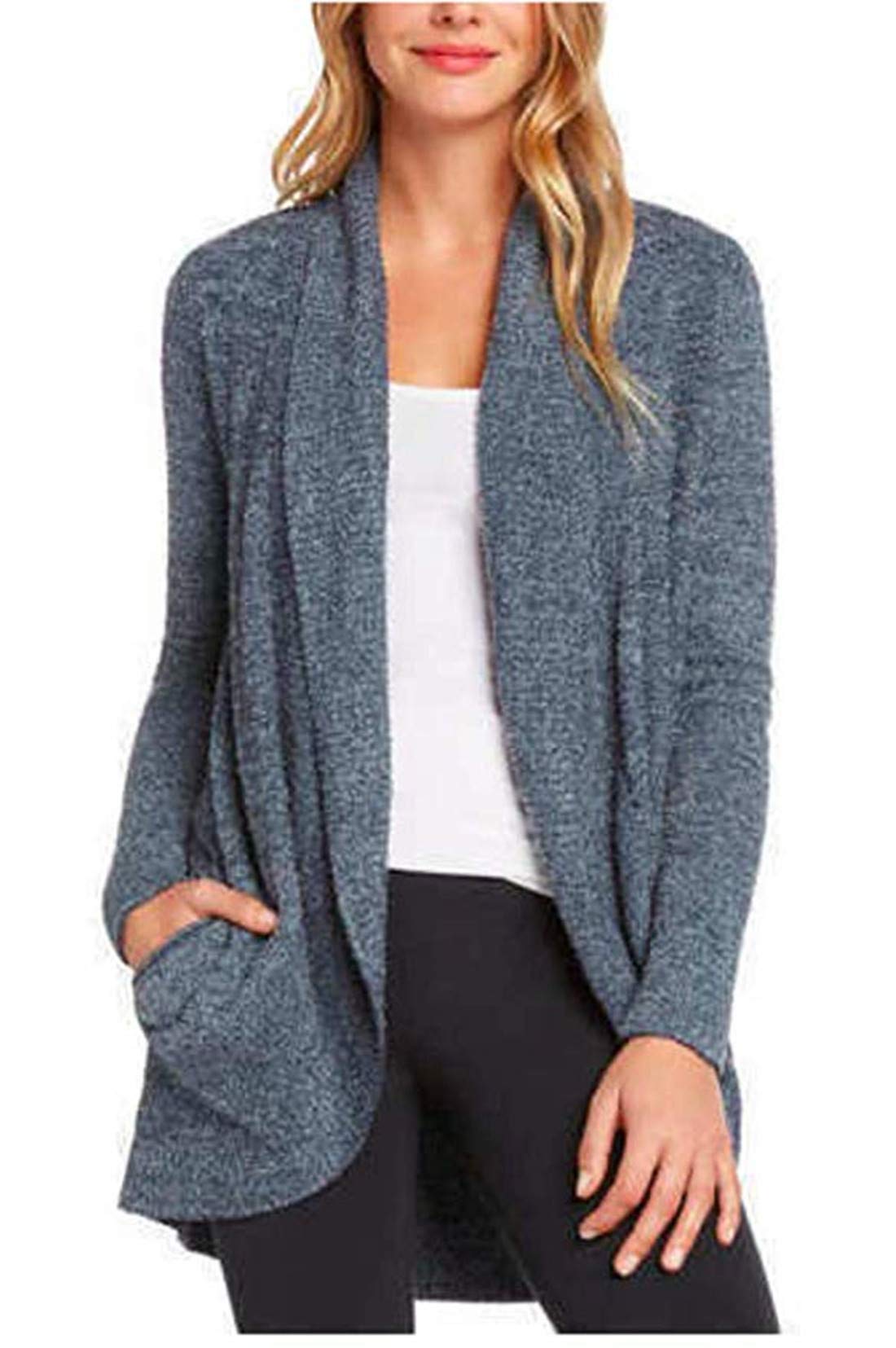 Max & Mia Women's Essential Travel Cardigan - Lightweight Knit Sweater for Airplane, Office & Casual Wear