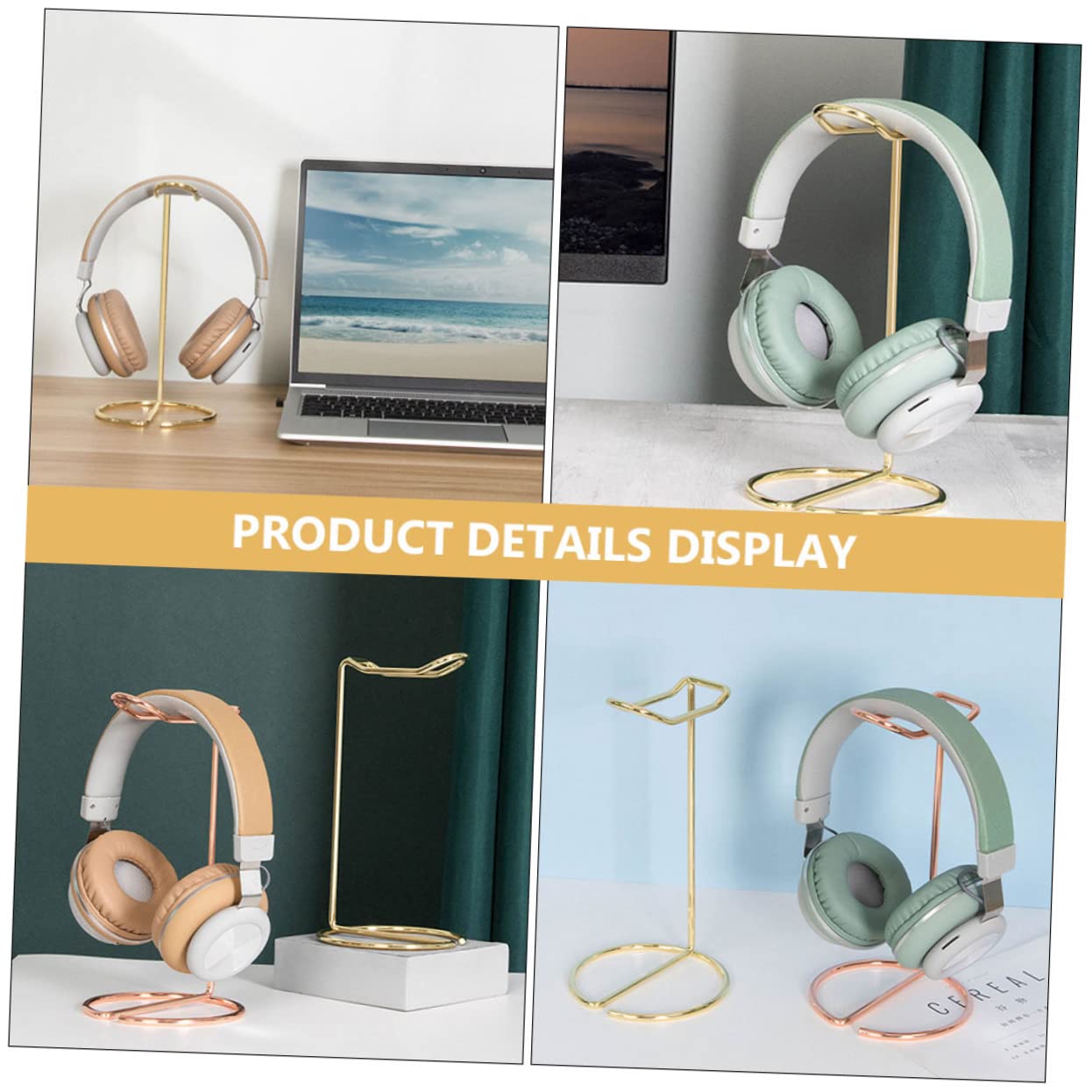 ORFOFE Stylish Alloy Headphone Hook - Universal Headset Holder Stand for Computer Desk, Gaming Setup & Office Organization - Perfect for Headphone Storage & Cable Management