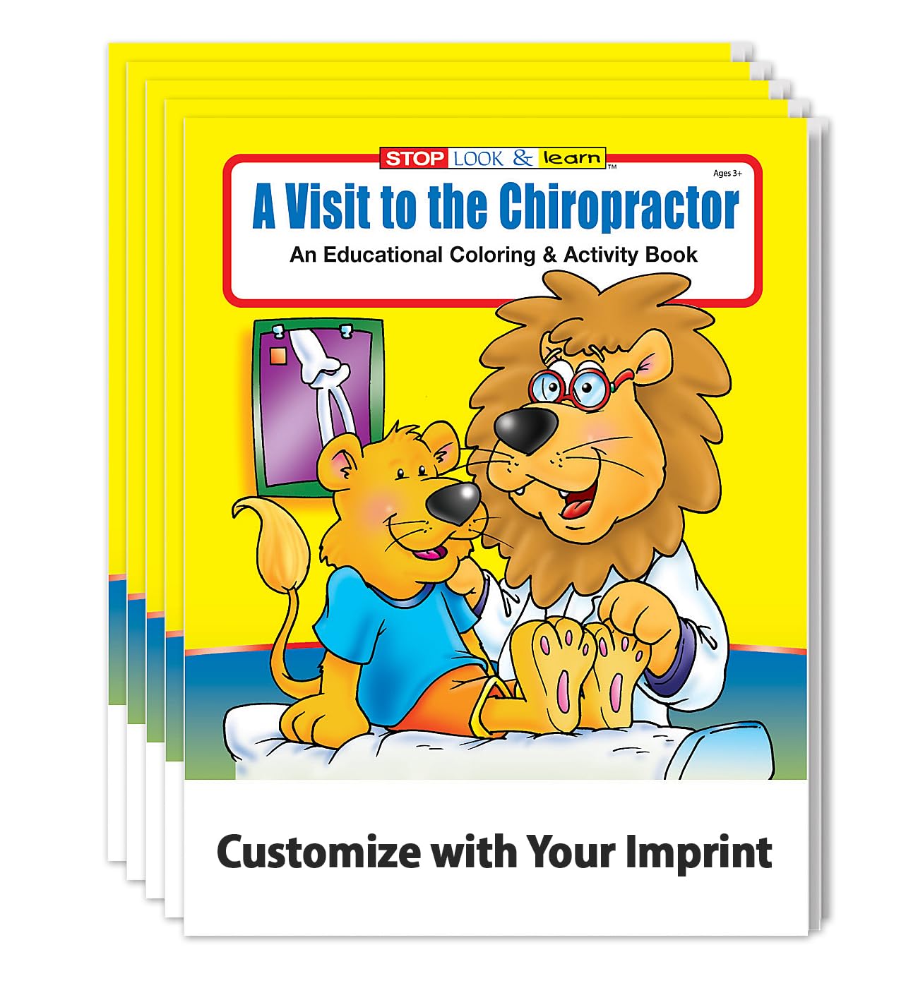 ZOCO Chiropractor Educational Coloring Books - 250 Bulk Pack (No Crayons Included) - Kids Learning Activities, Chiropractic Office Supplies - Perfect for Classroom, Birthday Parties & Doctor's Office Waiting Rooms