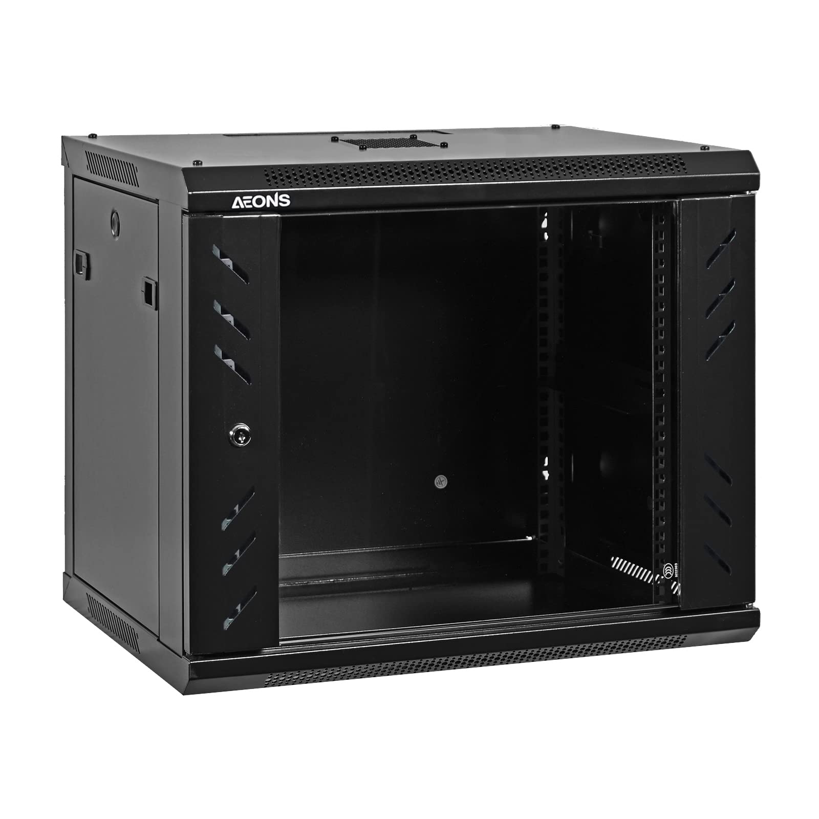 9U Professional Wall Mount Server Rack - 19-Inch Network Cabinet Enclosure, Low-Profile Black Design for Home Office & Data Center Organization