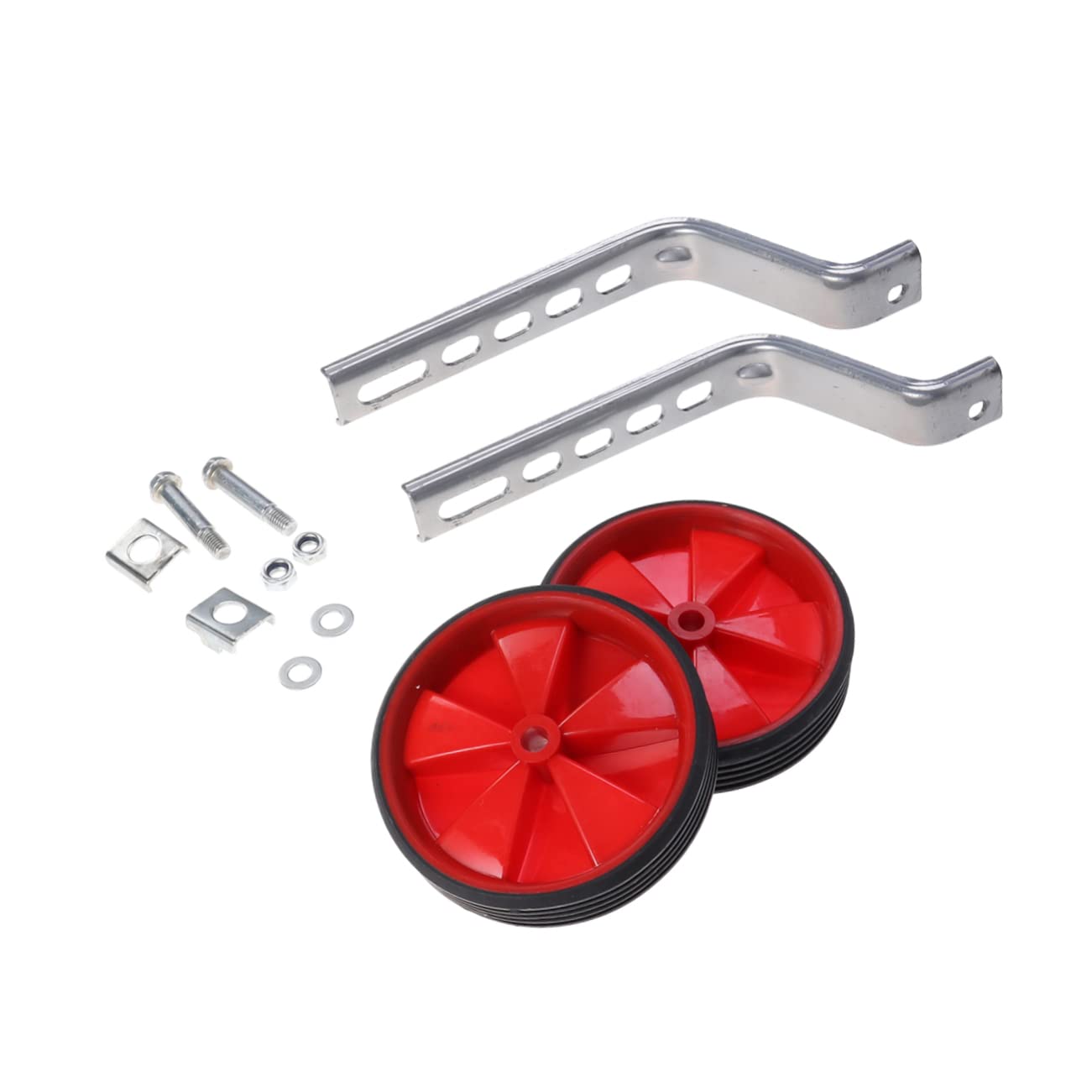 CLISPEED Kids Bike Training Wheels - Red Safety Stabilizers for Toddlers Cycling