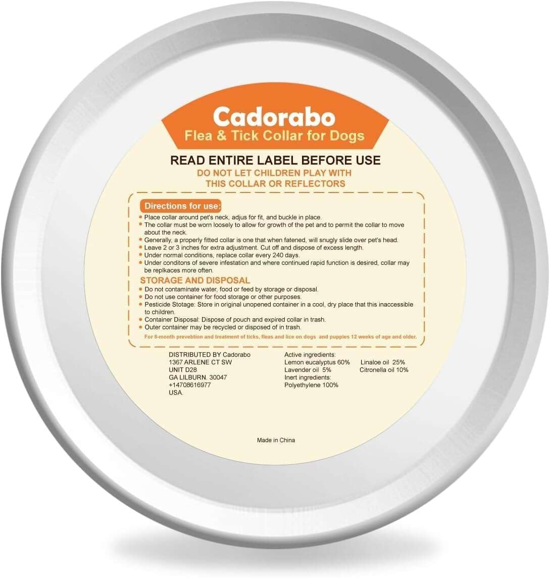 8-Month Flea and Tick Collar for Dogs - Small to Large Size - 2 Pack with Comb - Effective Prevention for Indoor & Outdoor Pets