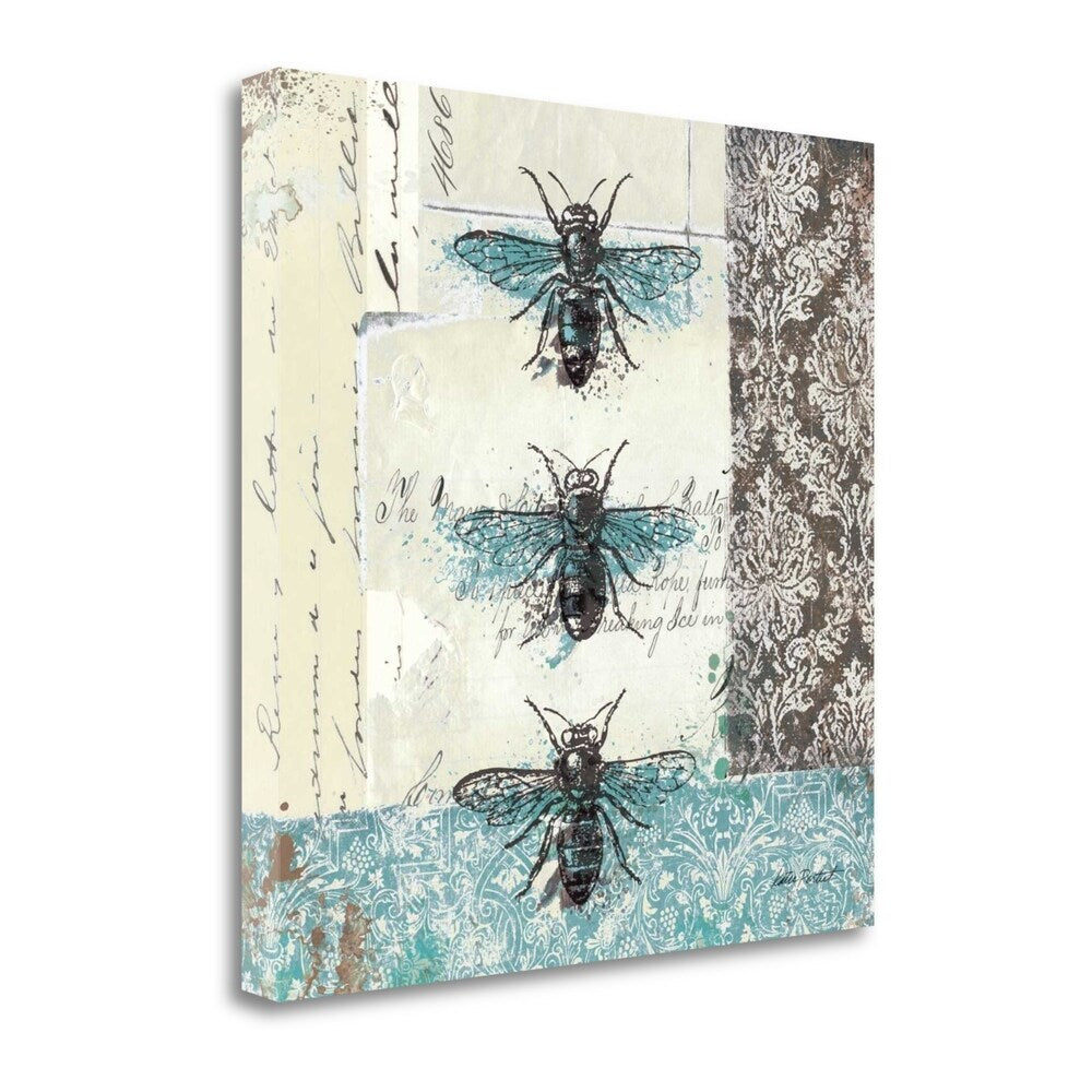 Bees N Butterflies No. I By Katie Pertiet - Premium Giclee Print on Gallery Wrap Canvas Wall Art - Perfect for Living Room, Bedroom & Office Decor