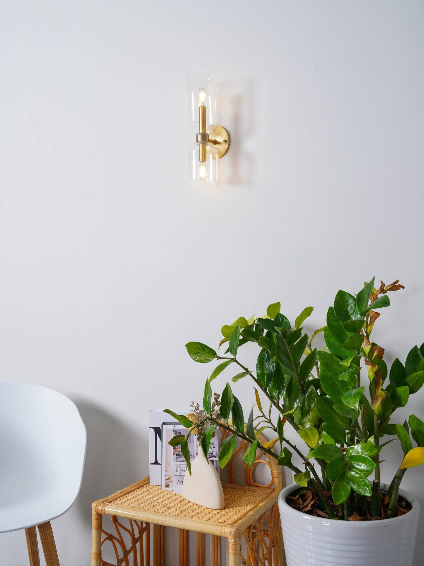 Edie Plug In Wall Lamp - Vintage Style Plug-In Sconce with Adjustable Arm for Bedroom, Living Room & Hallway Lighting