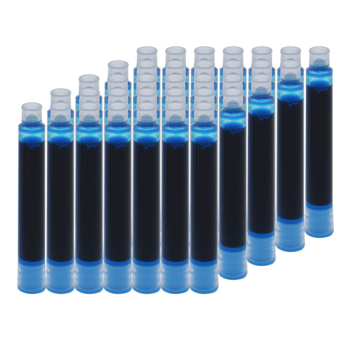 35 PCS Fountain Pen Ink Cartridges - 3.4mm Bore Diameter Calligraphy Pen Refills in Light Blue | Perfect for Handwriting, Journaling & Artistic Lettering
